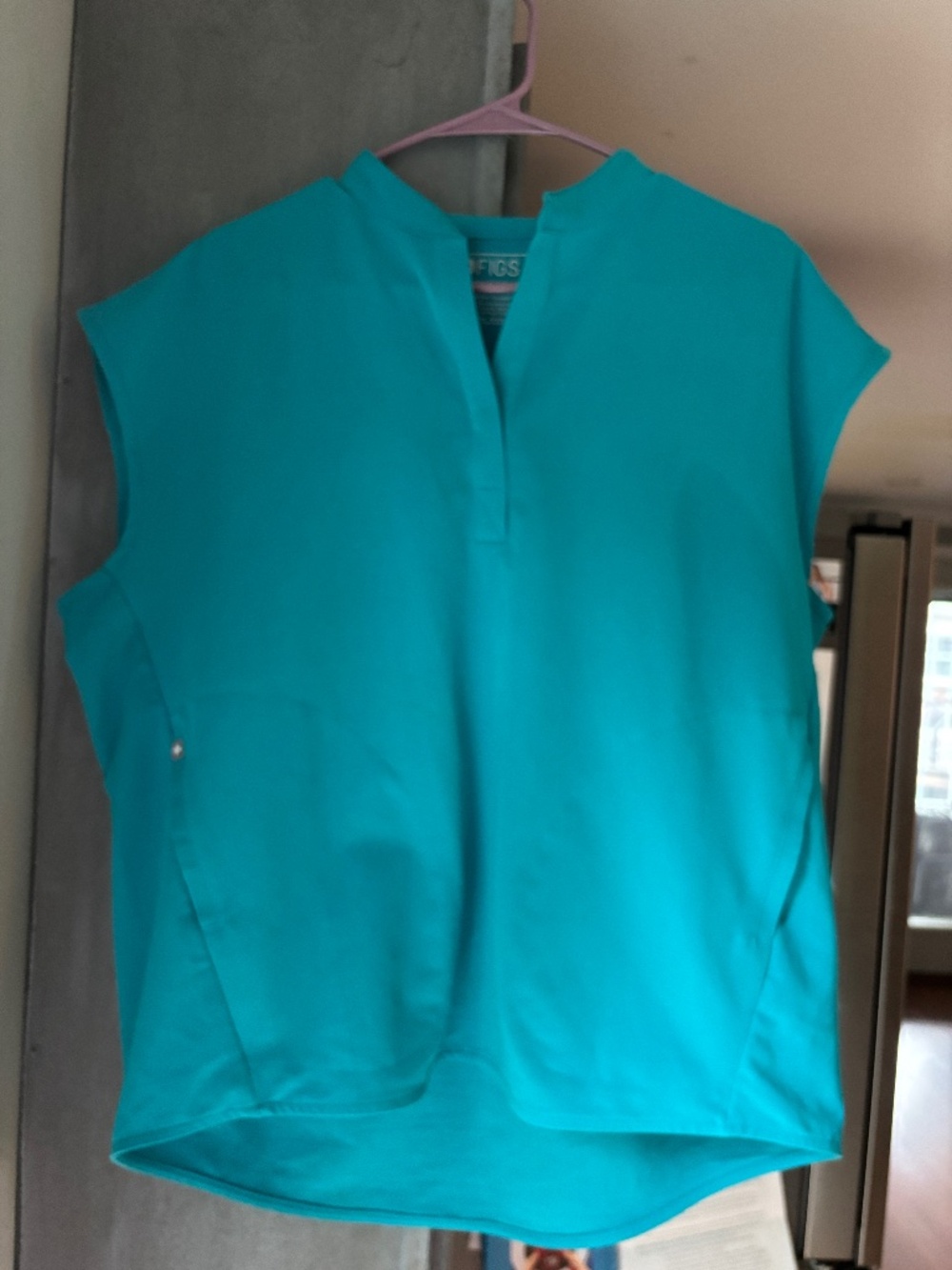 Figs teal Rafaela oversized scrub top